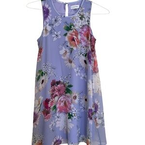 Calvin Klein Purple Floral Mini Dress